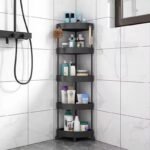 Multi-Tier Rotating Corner Storage Rack with Wheels
