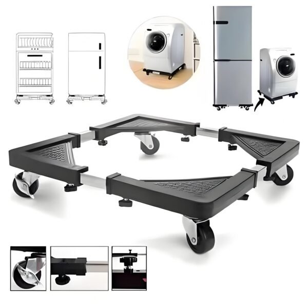 Heavy-Duty Adjustable Appliance Stand with Wheels