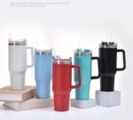 40oz Large Capacity Insulated Tumbler with Handle & Straw