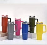 40oz Large Capacity Insulated Tumbler with Handle & Straw