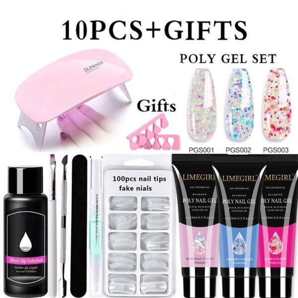 11-in-1 Poly UV Gel Nail Extension Kit