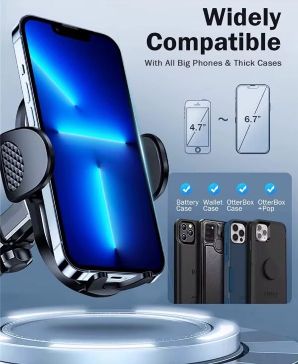 Adjustable Car Phone Holder – Dashboard & Windshield Mount