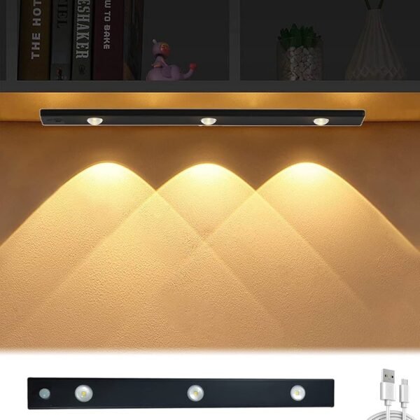 Motion Sensor LED Strip Light – Modern Wave Pattern Wall Lamp
