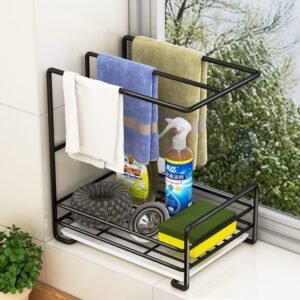 2-Tier Kitchen Rack & Towel Holder