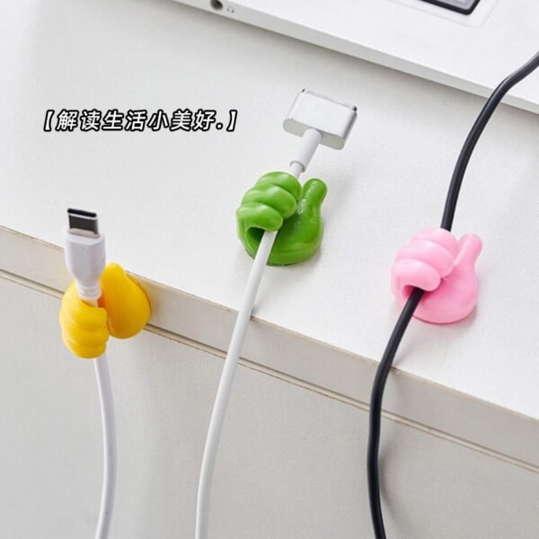 Adhesive Thumb Silicone Cable Holders – Keep Cables Tidy with Style