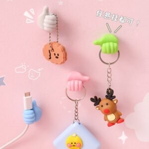 Adhesive Thumb Silicone Cable Holders – Keep Cables Tidy with Style