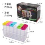 Transparent Acrylic Seasoning Box – 6-Compartment Organizer
