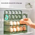 Luxurious Stackable Egg Storage Box – Auto-Roll Dispenser