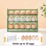 Luxurious Stackable Egg Storage Box – Auto-Roll Dispenser
