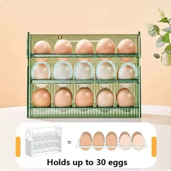 Luxurious Stackable Egg Storage Box – Auto-Roll Dispenser