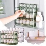 Luxurious Stackable Egg Storage Box – Auto-Roll Dispenser
