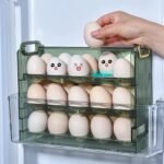 Luxurious Stackable Egg Storage Box – Auto-Roll Dispenser