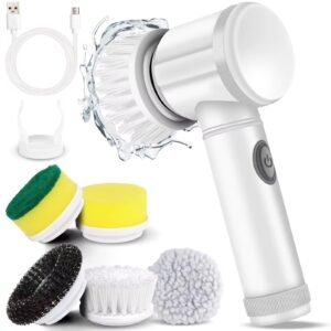 6-in-1 Rechargeable Electric Cleaning Brush Set – Multi-Purpose Power Scrubber