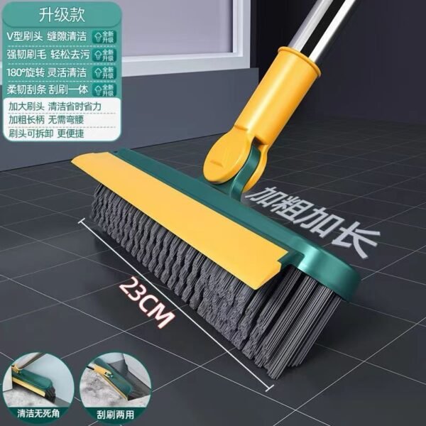 2-in-1 Function – Deep Cleaning Brush & Scraper in One