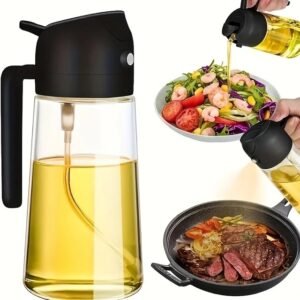 One-Hand Press Oil Dispenser Bottle – Smart Kitchen Essential