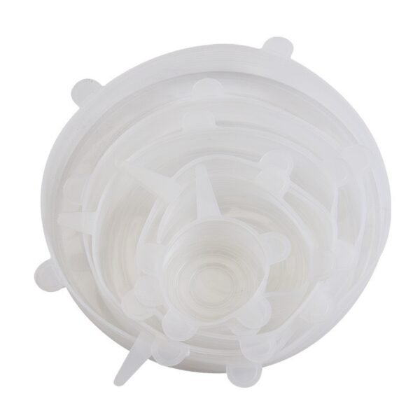 Reusable Stretchable Silicone Food Covers – 6-Piece Set