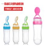 Baby Feeding Squeeze Bottle with Spoon Tip – Silicone Food Feeder