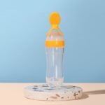 Baby Feeding Squeeze Bottle with Spoon Tip – Silicone Food Feeder