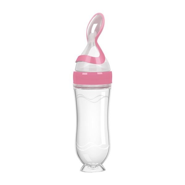 Baby Feeding Squeeze Bottle with Spoon Tip – Silicone Food Feeder