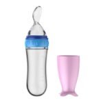 Baby Feeding Squeeze Bottle with Spoon Tip – Silicone Food Feeder