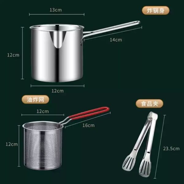 Stainless Steel Cooking Pot with Strainer Basket – Multifunctional Kitchen Tool