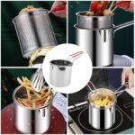 Stainless Steel Cooking Pot with Strainer Basket – Multifunctional Kitchen Tool
