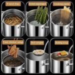 Stainless Steel Cooking Pot with Strainer Basket – Multifunctional Kitchen Tool