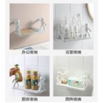Creative Wall-Mounted Shelf – Punch-Free Bathroom & Kitchen Organizer