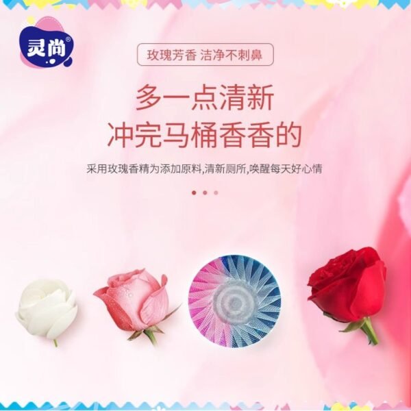 Rose-Scented Toilet Cleaning Tablets – Long-Lasting Freshness