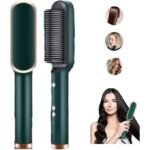 Hair Straightening Brush – Anti-Frizz & PTC Fast Heating