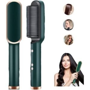 Hair Straightening Brush – Anti-Frizz & PTC Fast Heating