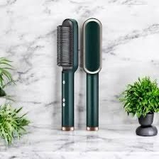 Hair Straightening Brush – Anti-Frizz & PTC Fast Heating