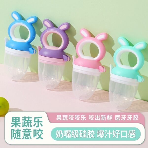 Baby Fruit Feeder Pacifier – Silicone Teething Feeder with Handle