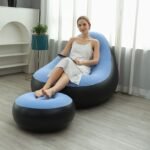 Inflatable Lounge Chair with Ottoman – Free Pump Included