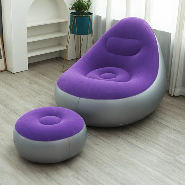 Inflatable Lounge Chair with Ottoman – Free Pump Included