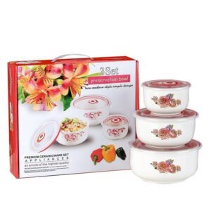 Product Name: 3-Piece Ceramic Preservation Bowl Set with Lids