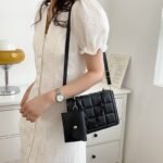 Luxe Quilted Crossbody Bag with Mini Wallet
