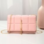 Luxe Charm Chain Purse – Quilted Edition