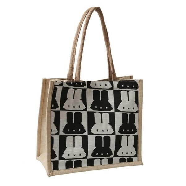 Canvas Bunny Graphic Tote Bag