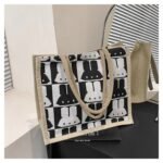 Canvas Bunny Graphic Tote Bag