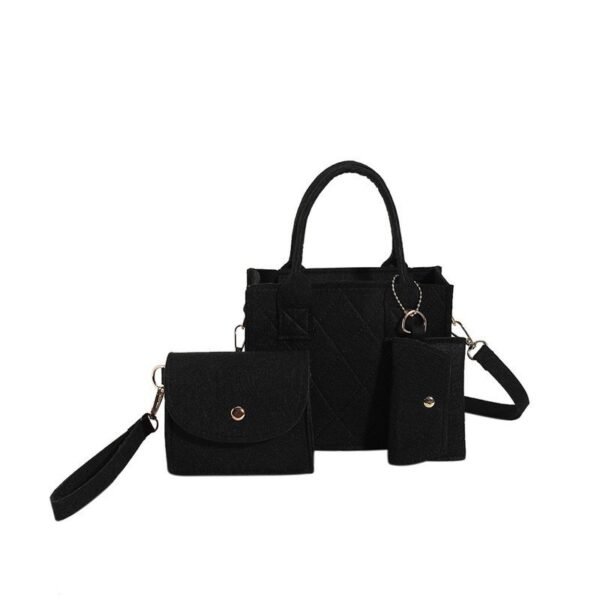 3-in-1 Quilted Mini Felt Bag Set – Bold Colors