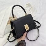 Luxe Croc-Embossed Handbag with Braided Handle