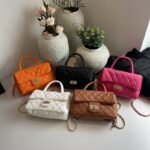 Glam Quilted Flap Handbag with Gold Chain