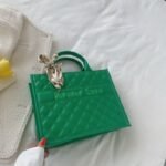 Forever Love” Quilted Handbag with Scarf Accent