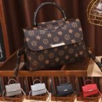 Elegant Monogram Leather Handbag