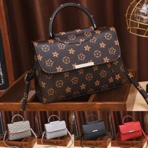 Elegant Monogram Leather Handbag
