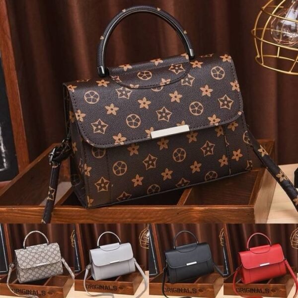 Elegant Monogram Leather Handbag
