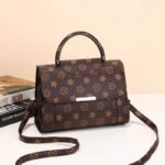 Elegant Monogram Leather Handbag