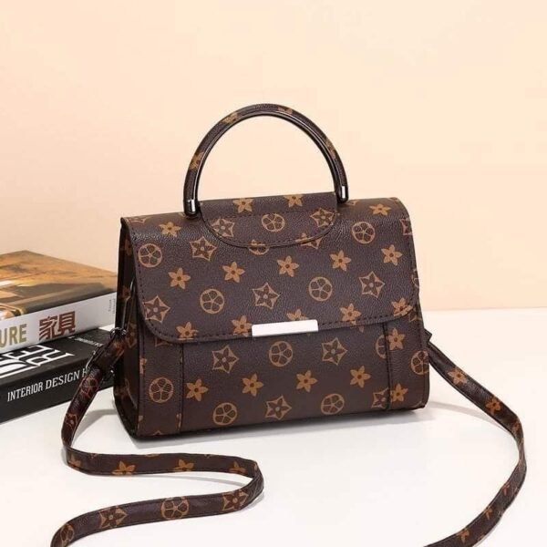 Elegant Monogram Leather Handbag