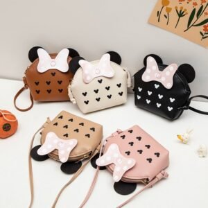 Kids Cartoon Bow Crossbody Bag – Cute Mini Shoulder Bag